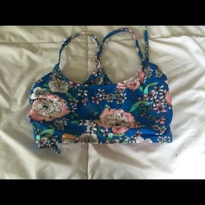Blue floral swimsuit